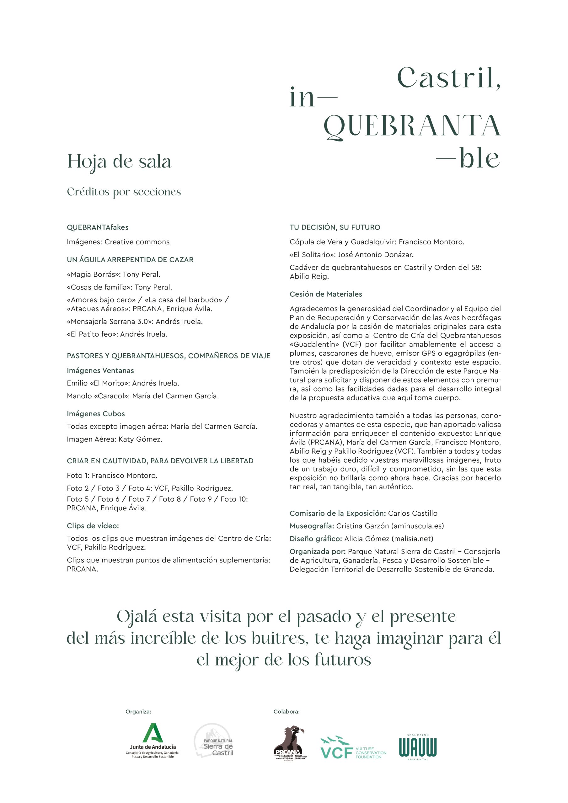 Inquebrantable_Hoja de sala
